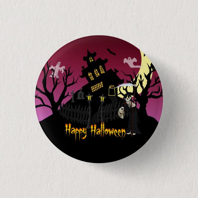 Scary Halloween 3 Cm Round Badge (Front)