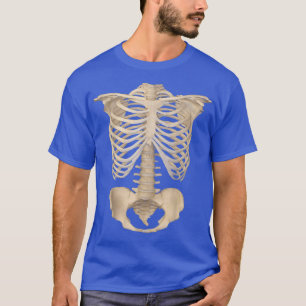 scary halloween anatomy rib cage human skeleton t T-Shirt