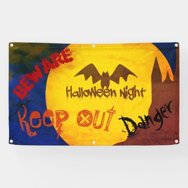 Scary Halloween Banner (Horizontal)