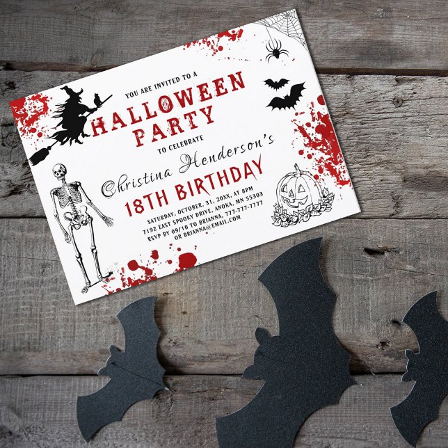 Scary Halloween Birthday Invitation (Creator Uploaded)
