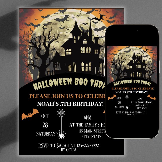 Scary Halloween Birthday Party  Invitation (Creator Uploaded)