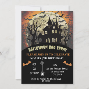 Scary Halloween Birthday Party  Invitation