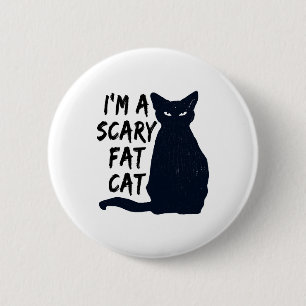 Scary Halloween Black Cat Design graphic 6 Cm Round Badge
