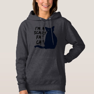 Scary Halloween Black Cat Design graphic Hoodie