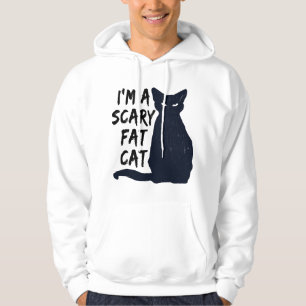 Scary Halloween Black Cat Design graphic Hoodie