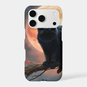 Scary Halloween Black Cat Moonlight,