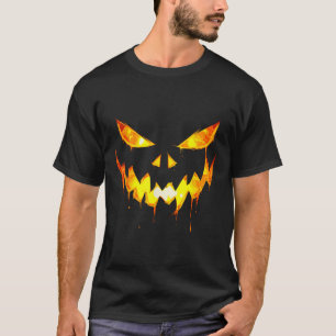Scary Halloween Boys Face Pumpkin Jack O Lantern M T-Shirt