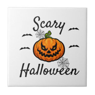 Scary Halloween Ceramic Tile