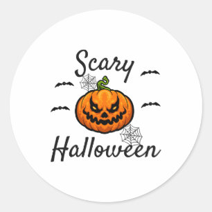 Scary Halloween         Classic Round Sticker