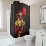 Scary Halloween Clown Costume Party Shower Curtain<br><div class="desc">Shower Curtain.</div>