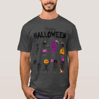 Scary Halloween Costume Happy Halloween Dancing Sk T-Shirt