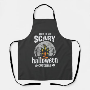 Scary Halloween Costume Haunted House Design Apron