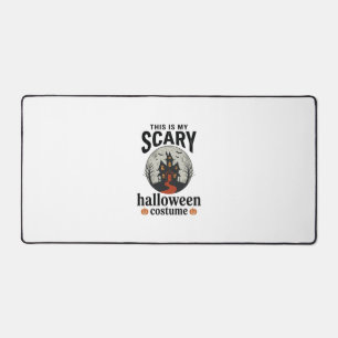 Scary Halloween Costume Haunted House Vector Desig Desk Mat