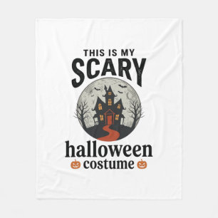Scary Halloween Costume Haunted House Vector Desig Fleece Blanket