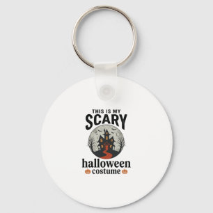 Scary Halloween Costume Haunted House Vector Desig Key Ring