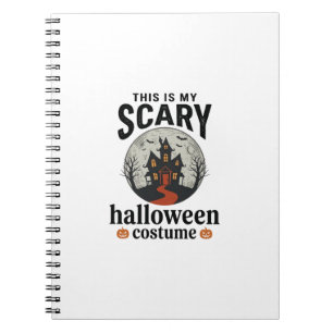 Scary Halloween Costume Haunted House Vector Desig Notebook