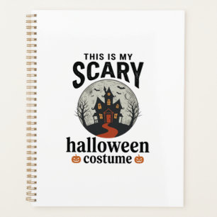 Scary Halloween Costume Haunted House Vector Desig Planner