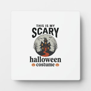 Scary Halloween Costume Haunted House Vector Desig Plaque