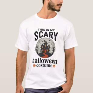 Scary Halloween Costume Haunted House Vector Desig T-Shirt