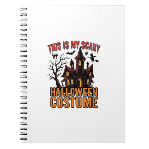 Scary Halloween Costume Haunted House Vintage Shir Notebook