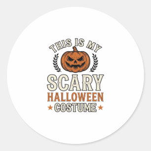 Scary Halloween Costume Pumpkin Vintage Shirt Desi Classic Round Sticker
