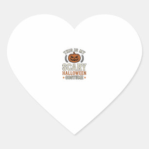 Scary Halloween Costume Pumpkin Vintage Shirt Desi Heart Sticker