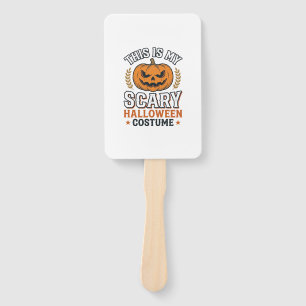 Scary Halloween Costume Pumpkin Vintage Vector Des Hand Fan