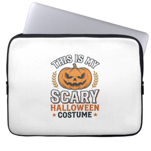 Scary Halloween Costume Pumpkin Vintage Vector Des Laptop Sleeve