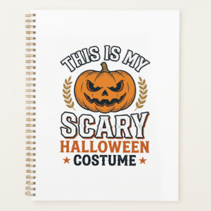 Scary Halloween Costume Pumpkin Vintage Vector Des Planner