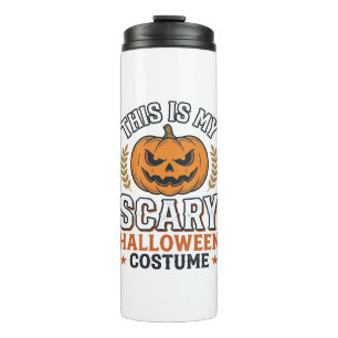 Scary Halloween Costume Pumpkin Vintage Vector Des Thermal Tumbler