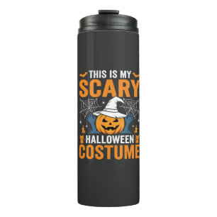 Scary Halloween Costume Pumpkin Witch Design Thermal Tumbler