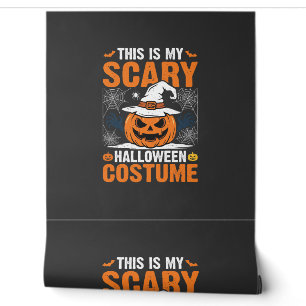 Scary Halloween Costume Pumpkin Witch Hat Design_1 Wallpaper