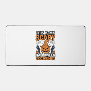 Scary Halloween Costume Pumpkin Witch Hat Shirt_1 Desk Mat