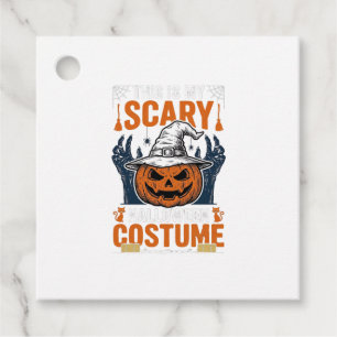 Scary Halloween Costume Pumpkin Witch Hat Shirt_1 Favour Tags