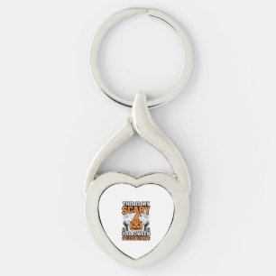 Scary Halloween Costume Pumpkin Witch Hat Shirt_1 Key Ring