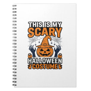 Scary Halloween Costume Pumpkin Witch Hat Shirt_1 Notebook
