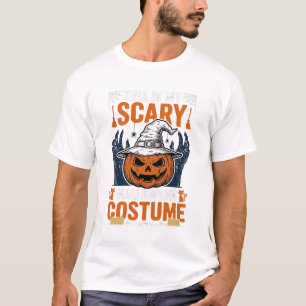 Scary Halloween Costume Pumpkin Witch Hat Shirt_1 T-Shirt