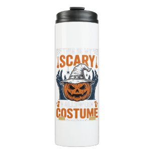 Scary Halloween Costume Pumpkin Witch Hat Shirt_1 Thermal Tumbler
