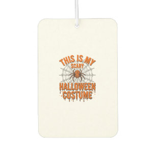 Scary Halloween Costume Spider Web Vintage Design_ Car Air Freshener