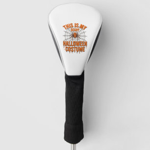 Scary Halloween Costume Spider Web Vintage Design_ Golf Head Cover