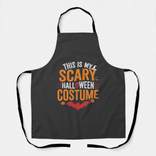 Scary Halloween Costume Typography Bat Design Apron