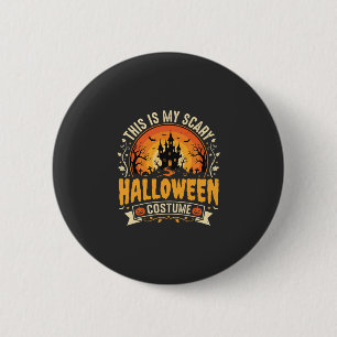 Scary Halloween Costume Vector Design 6 Cm Round Badge