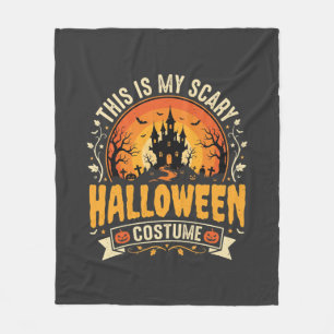 Scary Halloween Costume Vector Design Fleece Blanket