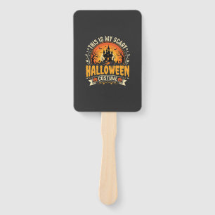 Scary Halloween Costume Vector Design Hand Fan