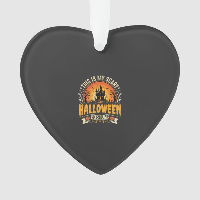Scary Halloween Costume Vector Design Ornament (Front)