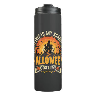 Scary Halloween Costume Vector Design Thermal Tumbler
