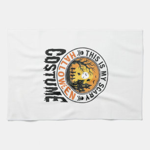 Scary Halloween Costume Vintage Engraving Shirt De Tea Towel