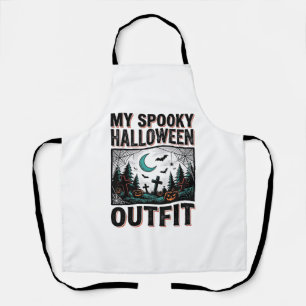 Scary Halloween Costume Vintage Graveyard Tee_1 Apron