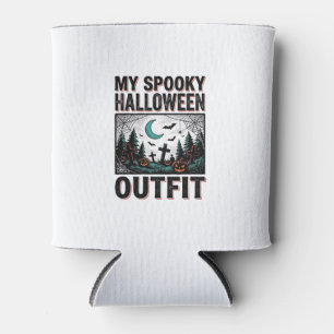 Scary Halloween Costume Vintage Graveyard Tee_1 Can Cooler