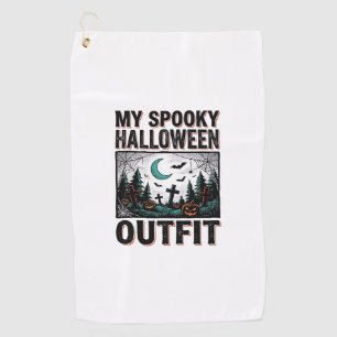 Scary Halloween Costume Vintage Graveyard Tee_1 Golf Towel